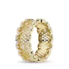14k Gold Plated  ring with clear cubic zirconia