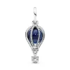 Air balloon silver dangle with encased moonlight blue crystal Air balloon silver dangle with encased moonlight blue crystal