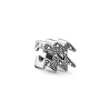Aquarius sterling silver charm with clear cubic zirconia