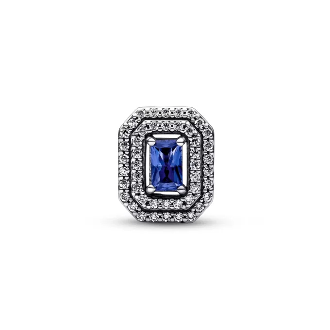 Blue Sparkling Levelled Rectangular Charm Blue Sparkling Levelled Rectangular Charm