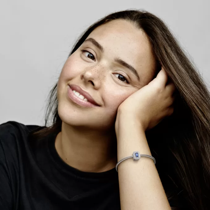 Blue Sparkling Levelled Rectangular Charm Blue Sparkling Levelled Rectangular Charm