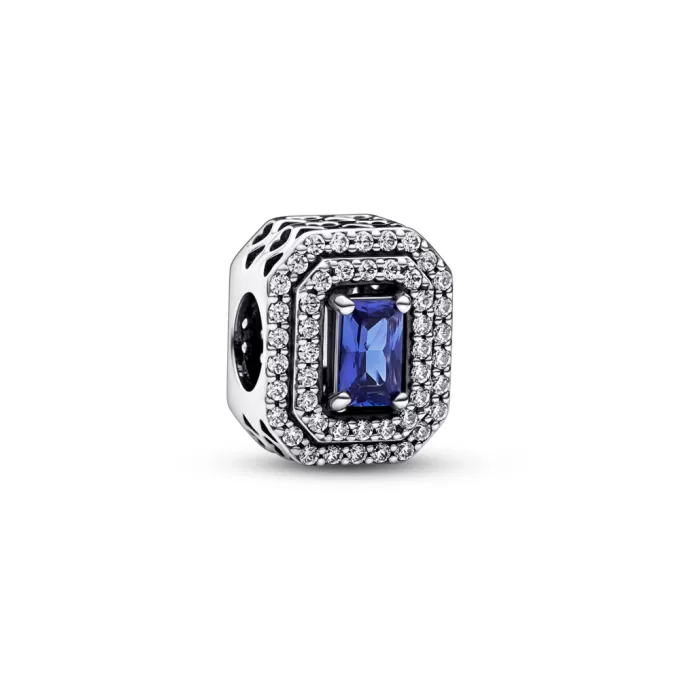 Blue Sparkling Levelled Rectangular Charm Blue Sparkling Levelled Rectangular Charm