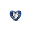 Blue Spinnable Heart Charm