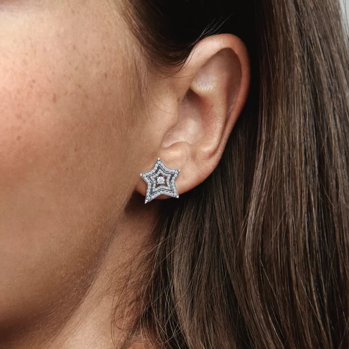 Celestial Asymmetric Star Stud Earrings