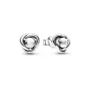 Clear Eternity Circle Stud Earrings