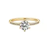 Clear Sparkling Crown Solitaire Ring