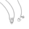 Double Heart Pendant Sparkling Collier Necklace Double Heart Pendant Sparkling Collier Necklace
