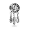 Dream catcher silver charm
