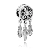 Dream catcher silver charm