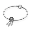 Dream catcher silver charm