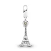 Eiffel tower silver dangle with 14k