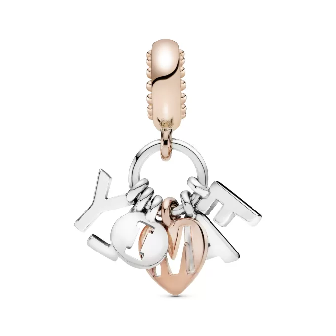Family 14k Rose Gold-plated and silver dangle with clear cubic zirconia Family 14k Rose Gold-plated and silver dangle with clear cubic zirconia