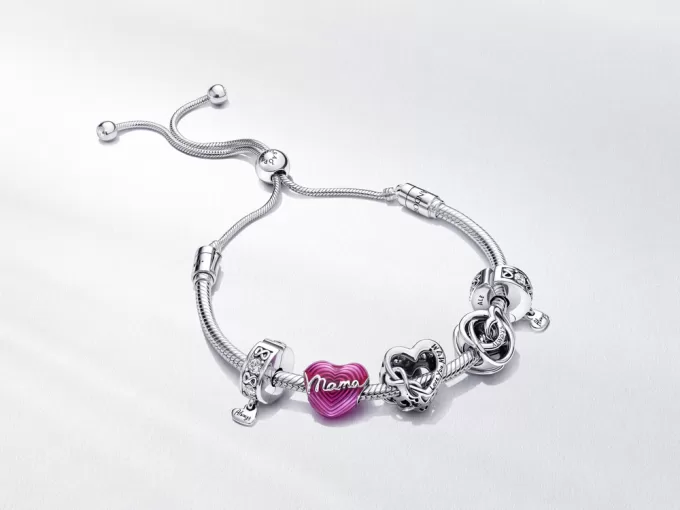 Family Always Encircled Heart Charm