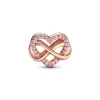 Family Infinity Pink Heart Charm