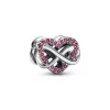 Family Infinity Red Heart Charm