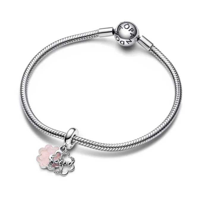 Four-leaf Clover Friendship Double Dangle Charm