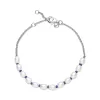 Freshwater Cultured Pearl Blue Cord Chain Bracelet