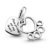 Hearts & Paw Print Dangle Charm