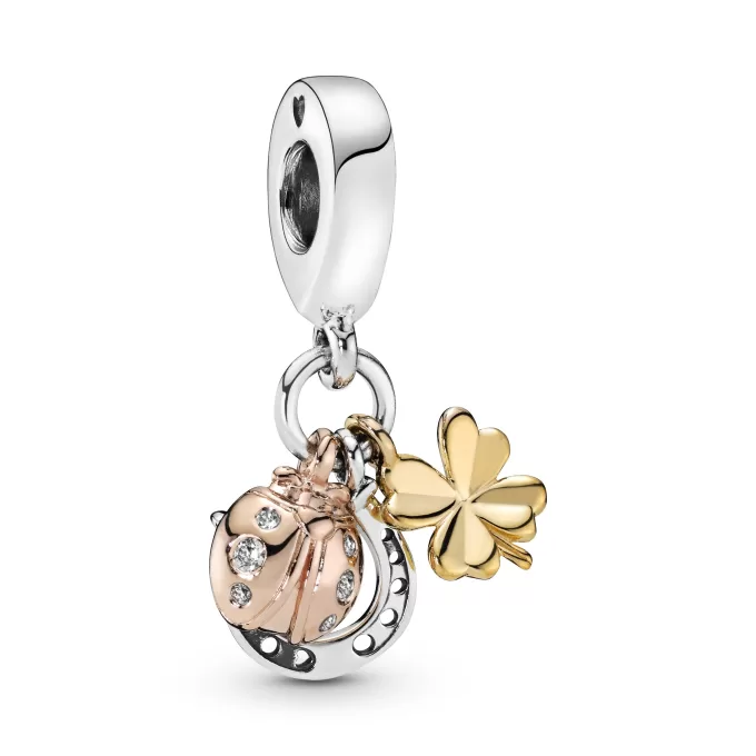 Horseshoe, Clover & Ladybird Dangle Charm