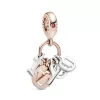 I love you 14k Rose Gold-plated and silver dangle with red cubic zirconia I love you 14k Rose Gold-plated and silver dangle with red cubic zirconia