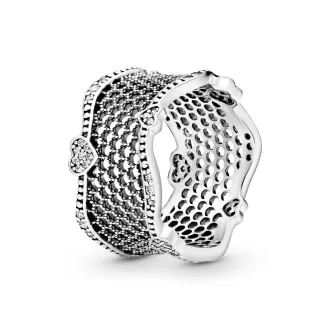 Lace silver ring with clear cubic zirconia 330x330 - Lace silver ring with clear cubic zirconia