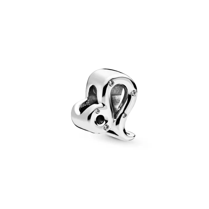 Leo sterling silver charm with clear cubic zirconia Leo sterling silver charm with clear cubic zirconia