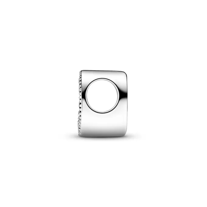 Letter D silver charm