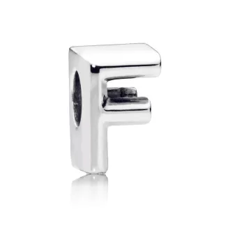 Letter F silver charm