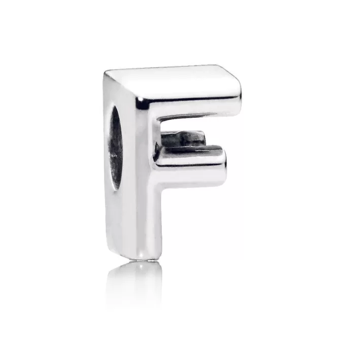 Letter F silver charm