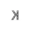 Letter K silver charm