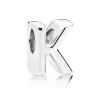 Letter K silver charm