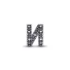 Letter N silver charm