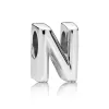 Letter N silver charm