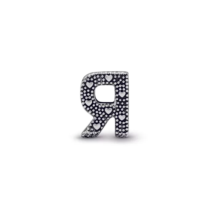 Letter R silver charm