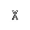 Letter X silver charm