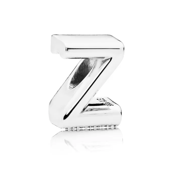 Letter Z silver charm
