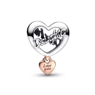 Love You Daughter Heart Charm