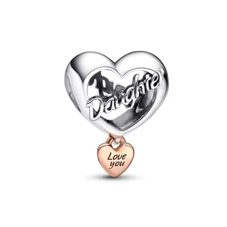Love You Daughter Heart Charm