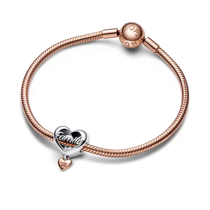 Love You Family Heart Charm