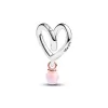 Mum Two-tone Wrapped Heart Charm