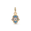 Opalescent Blue Hamsa Hand Dangle Charm