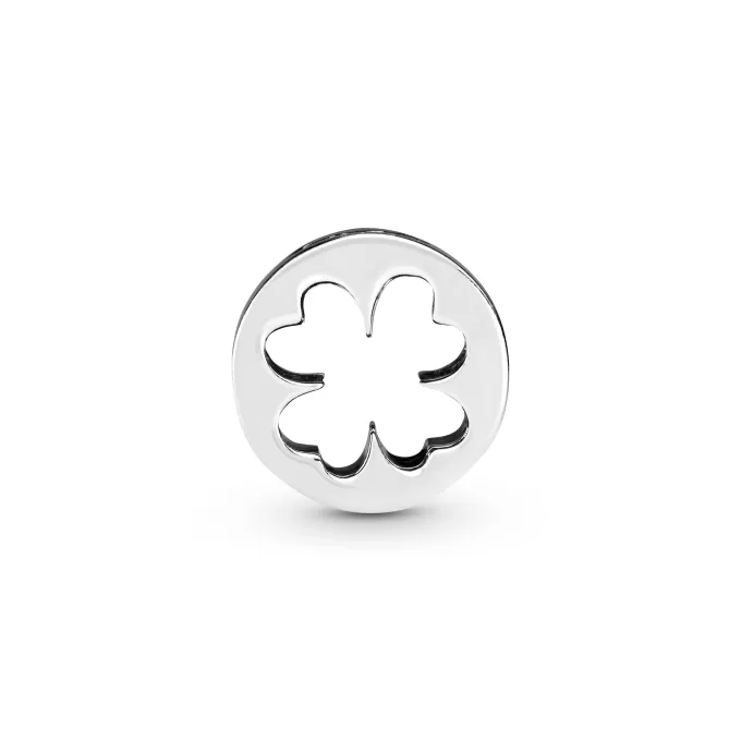 Openwork clover silver charm