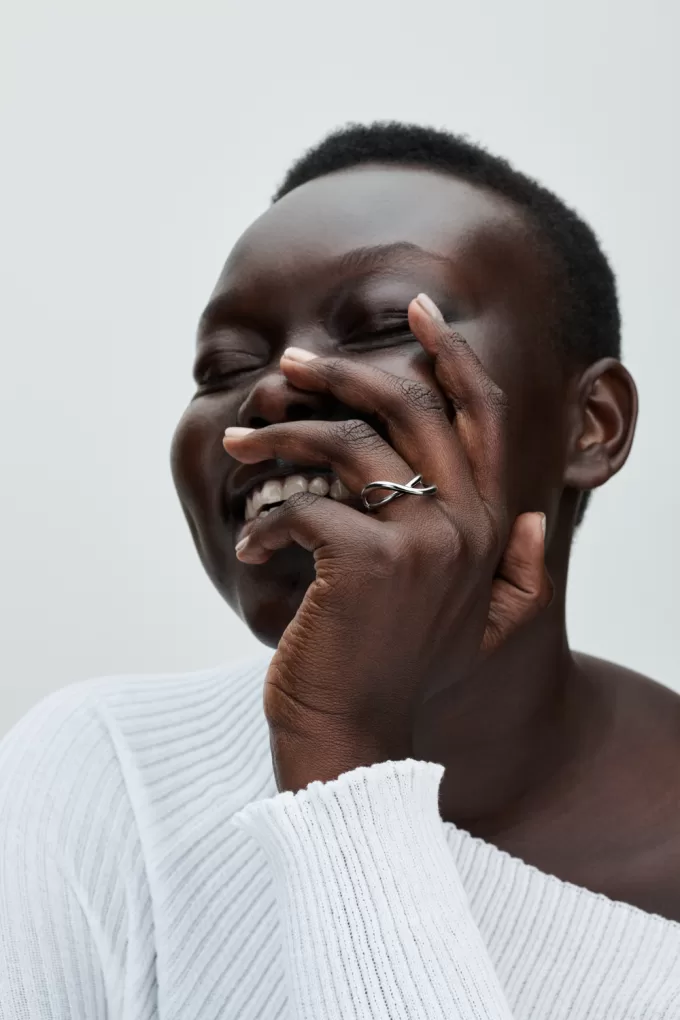 Organically Shaped Infinity Ring