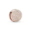PANDORA Reflexions clip charm in 14k Rose Gold-plated with clear cubic zirconia