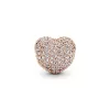 PANDORA Rose heart clip with clear cubic zirconia