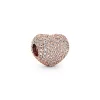 PANDORA Rose heart clip with clear cubic zirconia