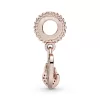 PANDORA Rose heart padlock dangle with clear cubic zirconia