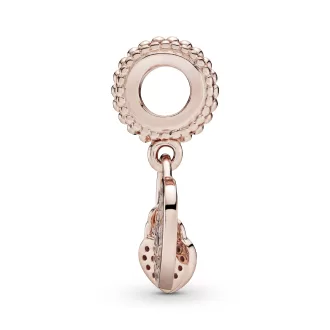 PANDORA Rose heart padlock dangle with clear cubic zirconia