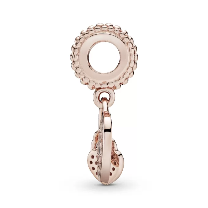 PANDORA Rose heart padlock dangle with clear cubic zirconia