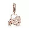 PANDORA Rose heart padlock dangle with clear cubic zirconia